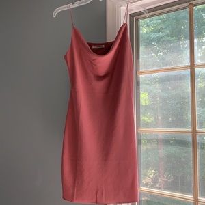 Cowl neck slip dress